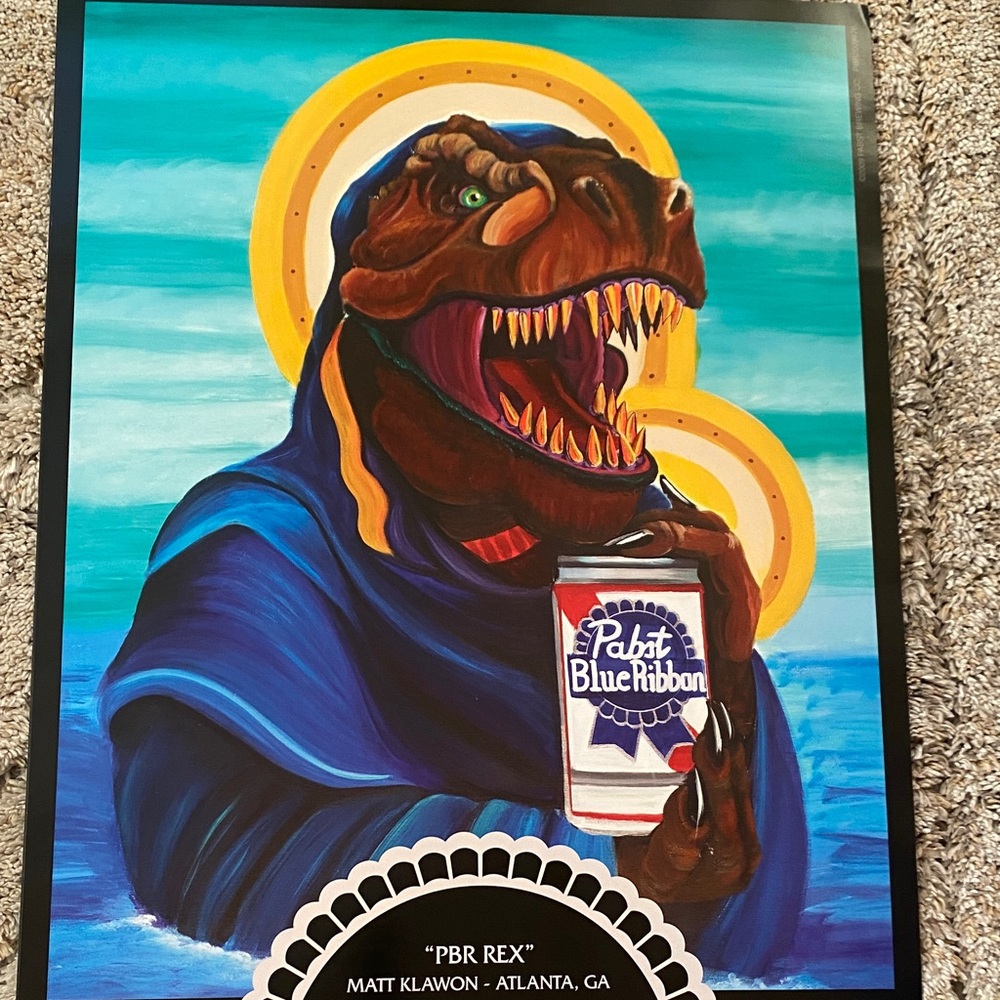 PABST BLUE RIBBON RARE BEER POSTER 2009 SET OF 4 - Art Collection NEW! - Picture 3 of 15